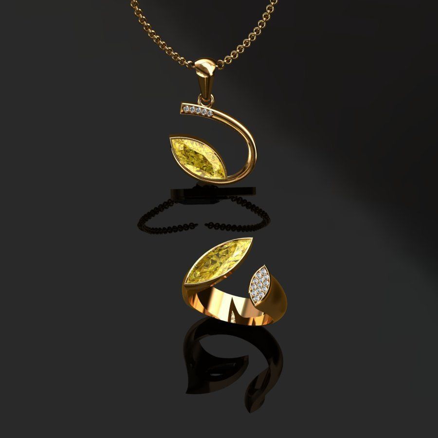 Ring and Pendant 3D print model_6