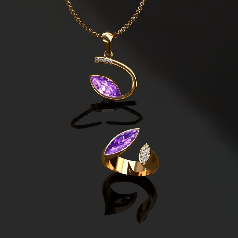 Ring and Pendant 3D print model_10