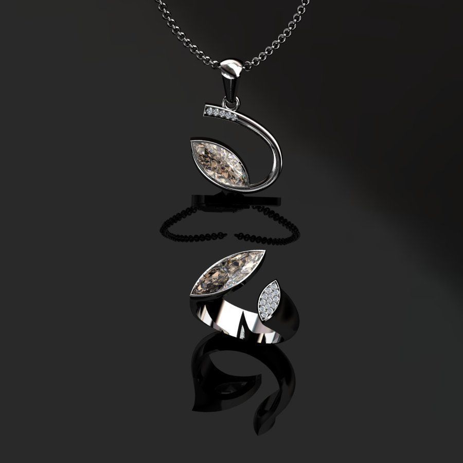 Ring and Pendant 3D print model_7