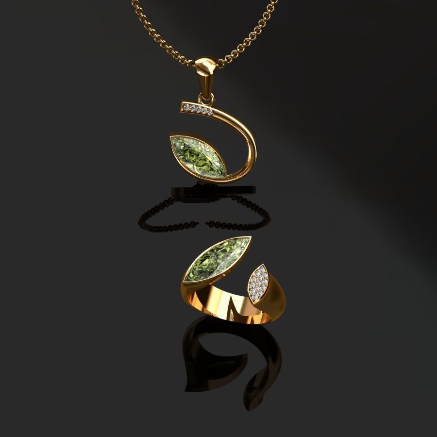 Ring and Pendant 3D print model_2