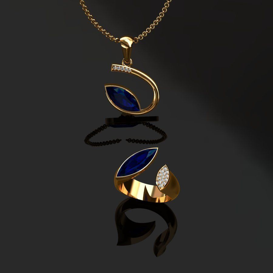 Ring and Pendant 3D print model_8