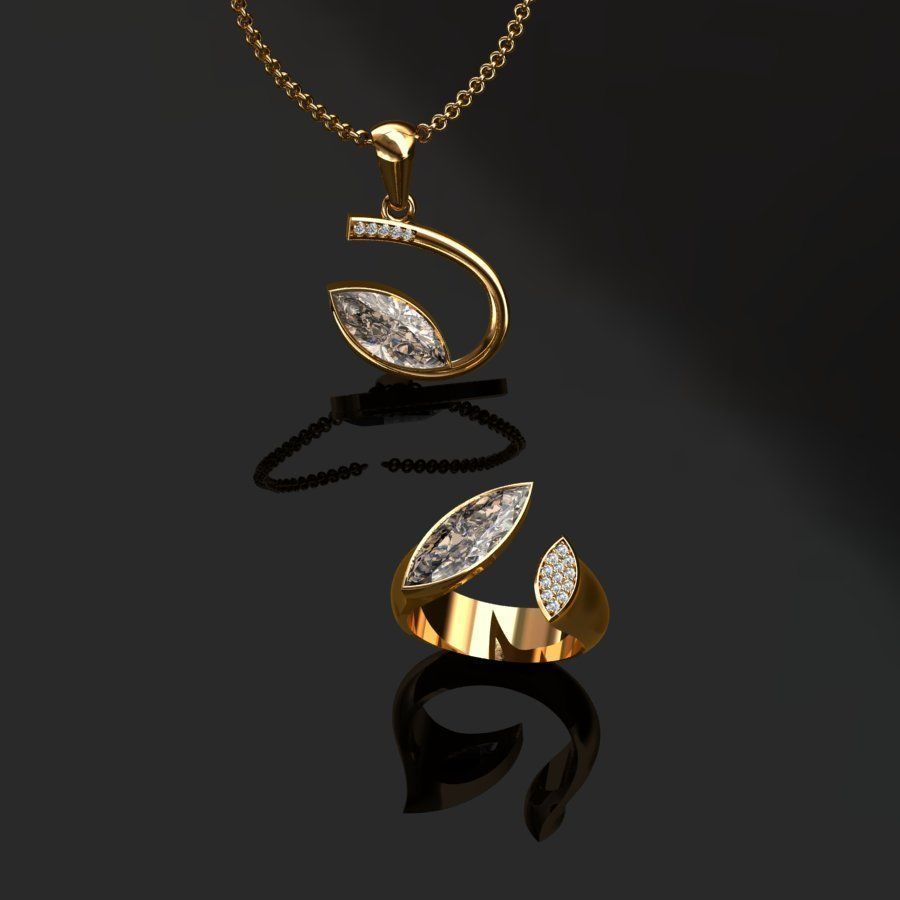 Ring and Pendant 3D print model_4