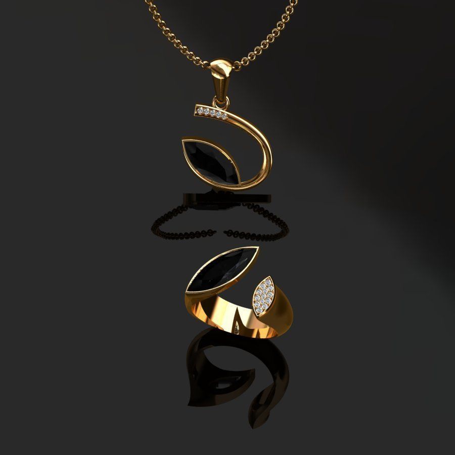 Ring and Pendant 3D print model_12