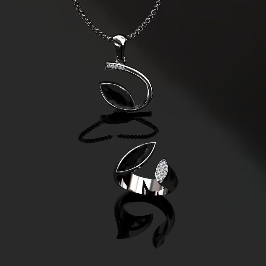 Ring and Pendant 3D print model_11