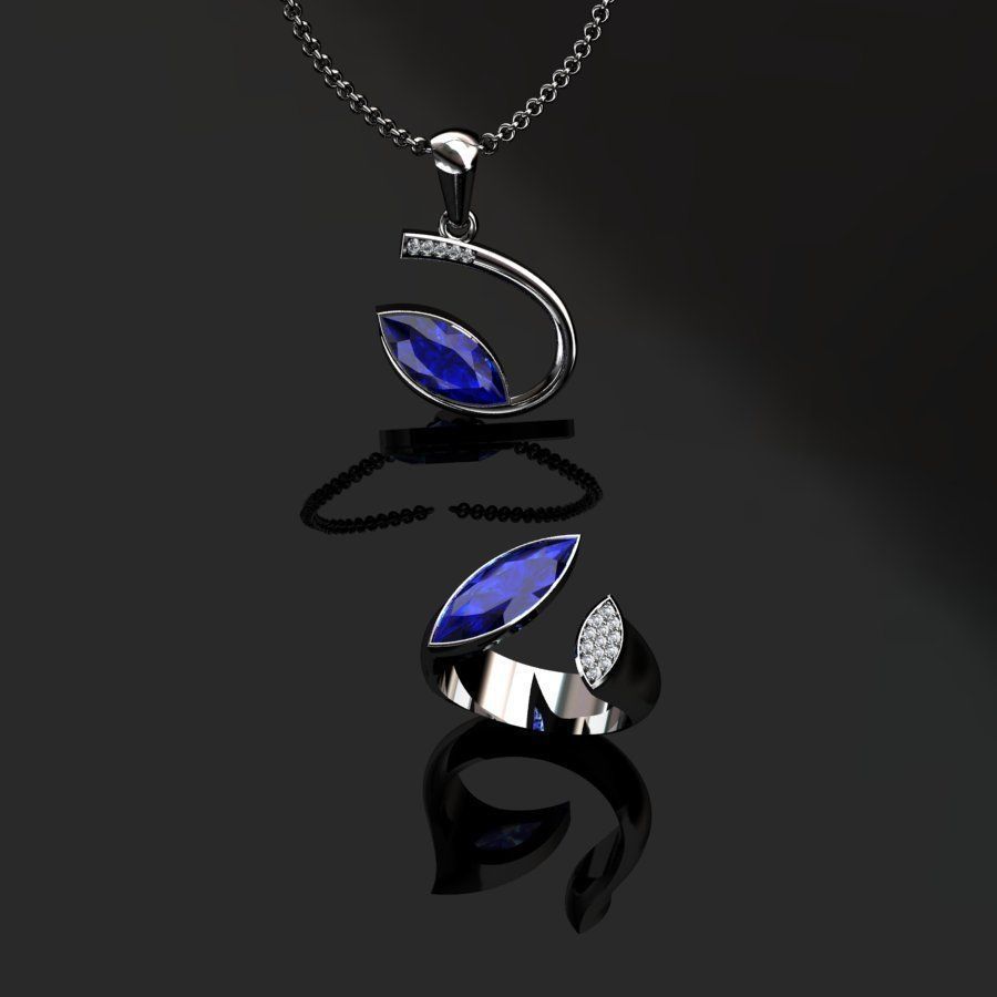 Ring and Pendant 3D print model_1