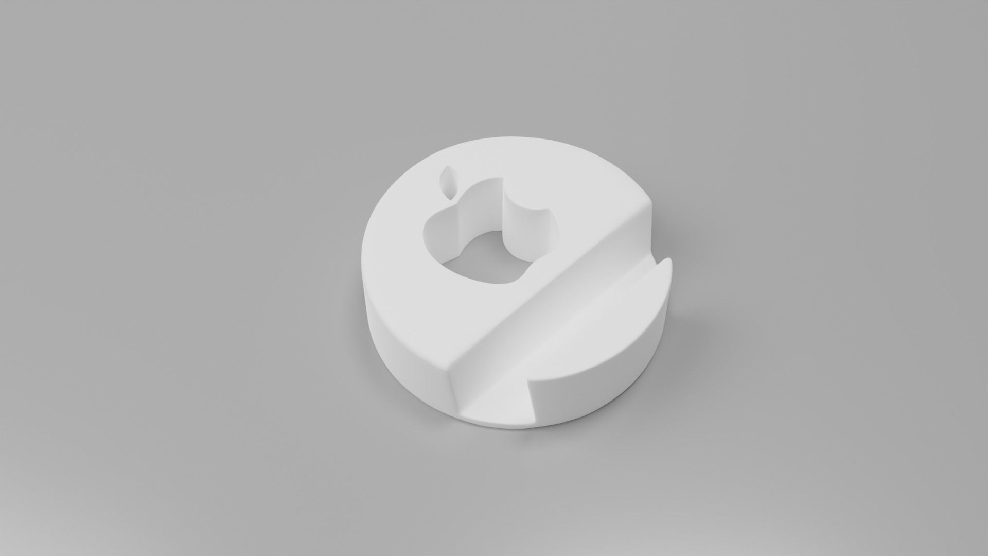 Apple logo phone stand 3D print model_2