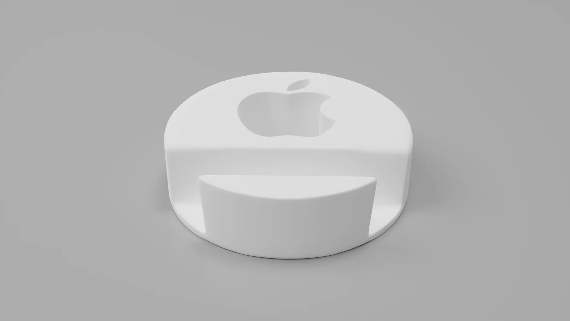 Apple logo phone stand 3D print model_0