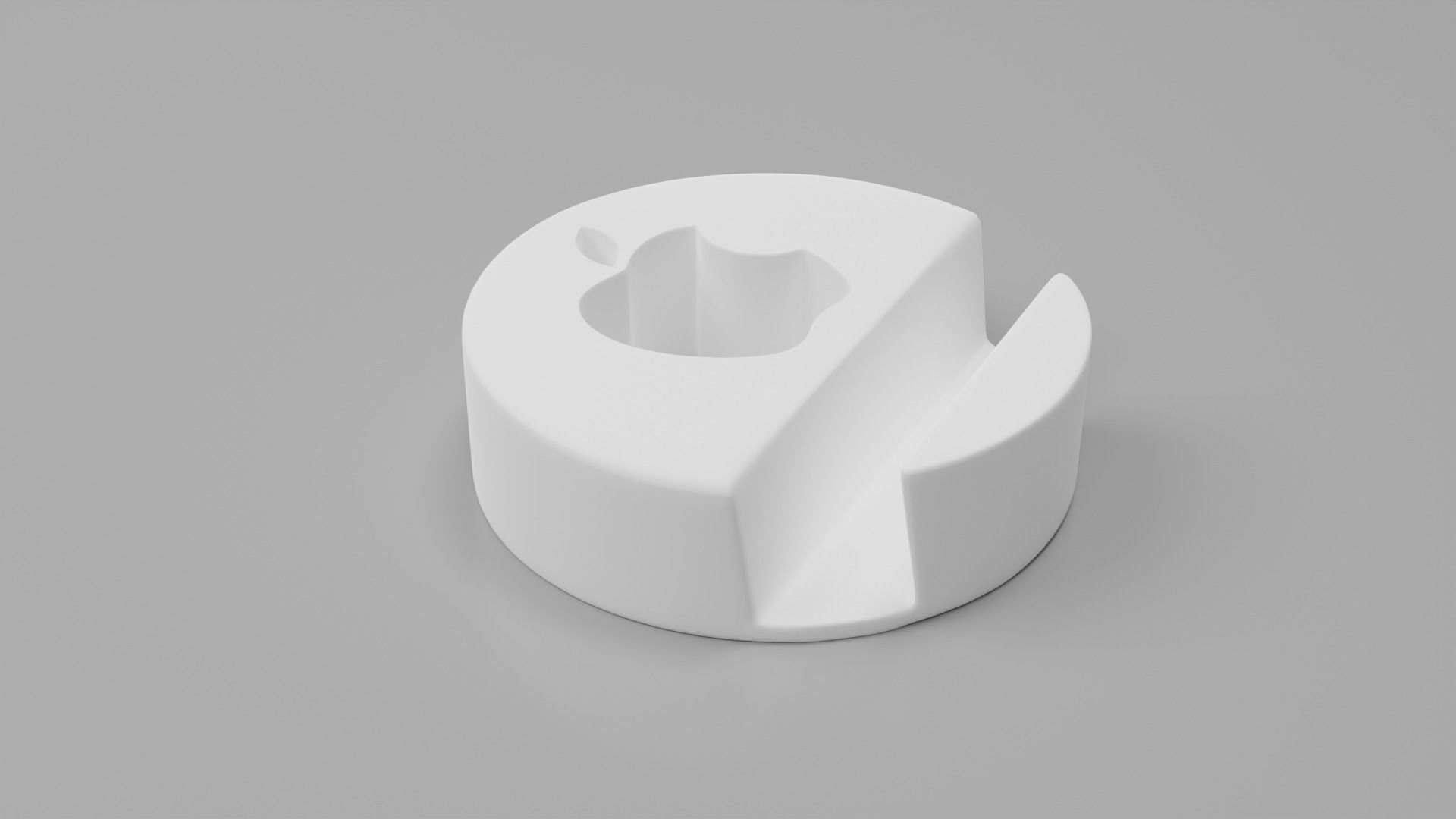 Apple logo phone stand 3D print model_1