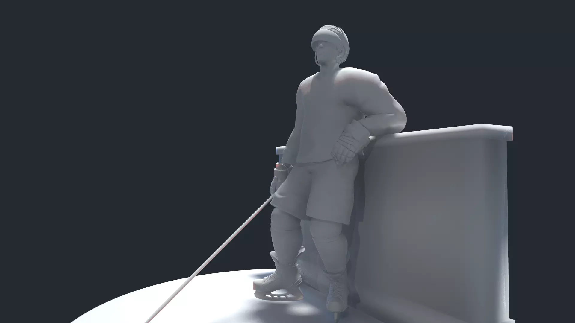 HOCKEY PLAYER POSE 2 MODEL NO TEXTURE 3D print model