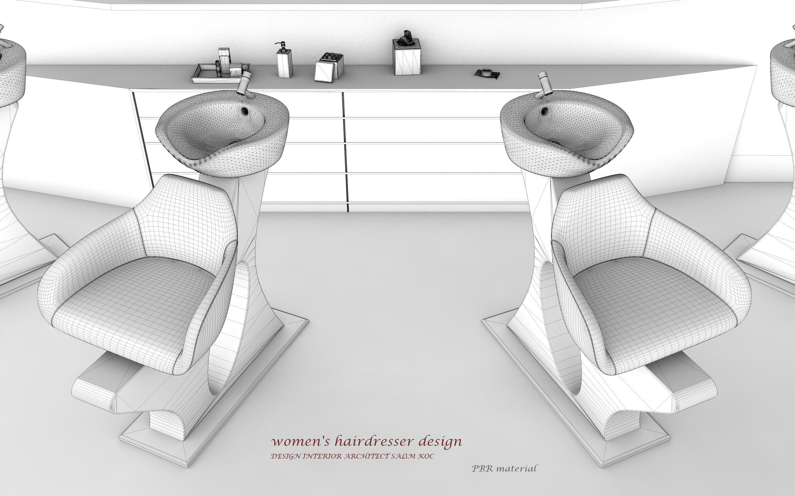 hairdresser salon 3d model 3D model_22