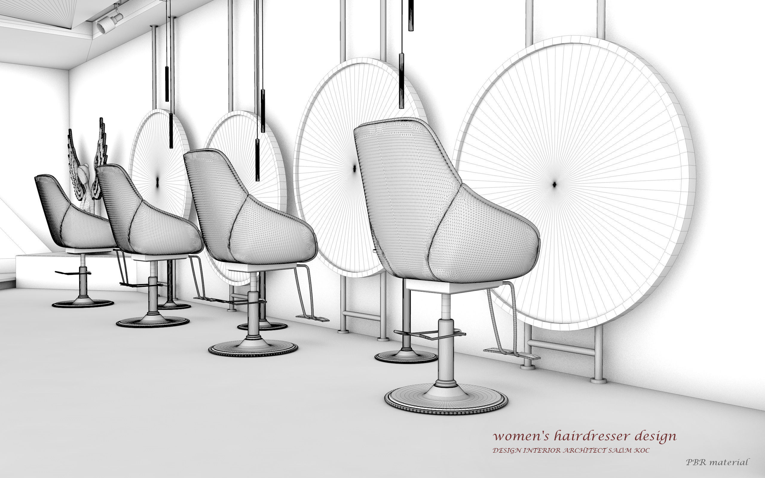 hairdresser salon 3d model 3D model_25