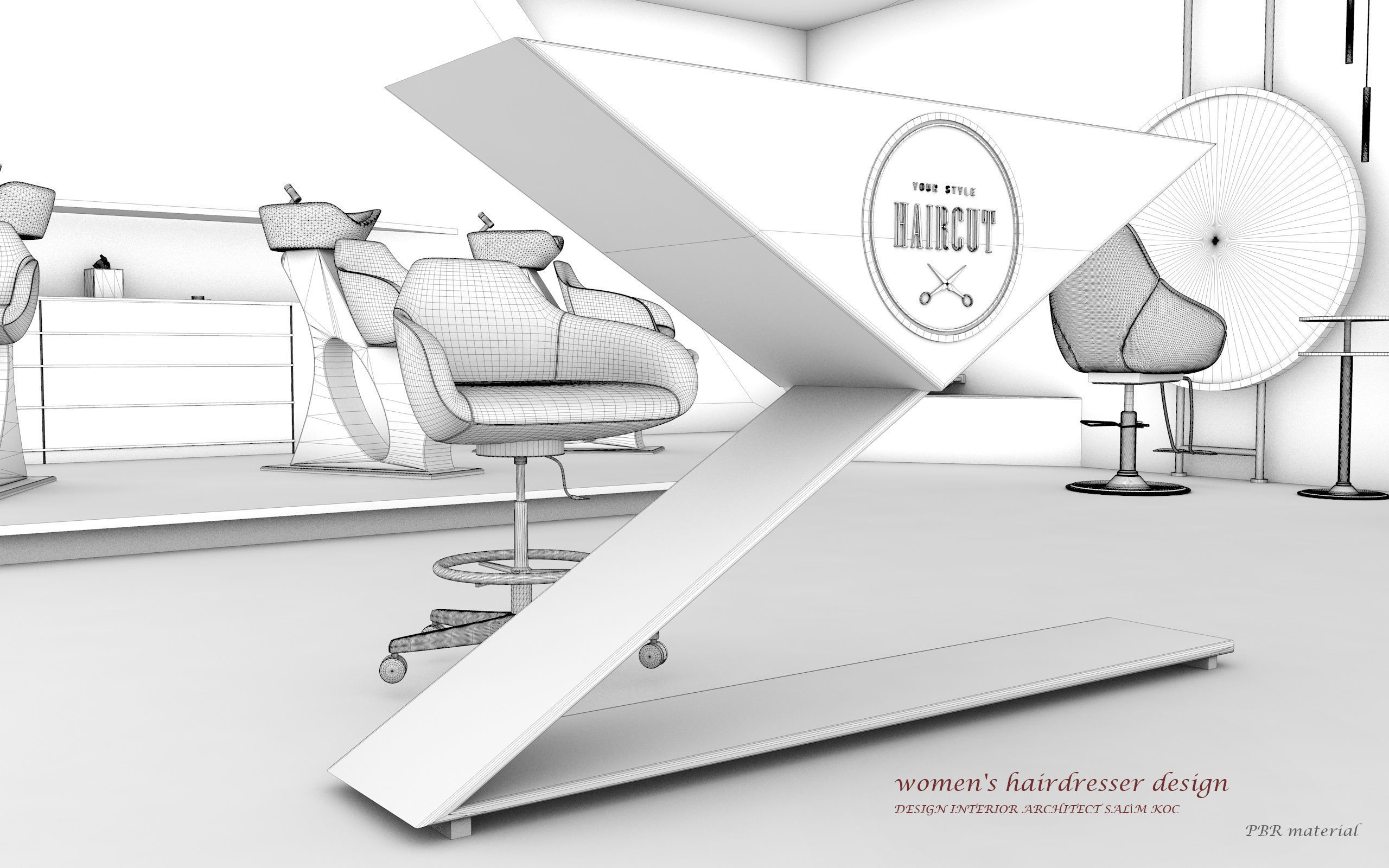 hairdresser salon 3d model 3D model_26