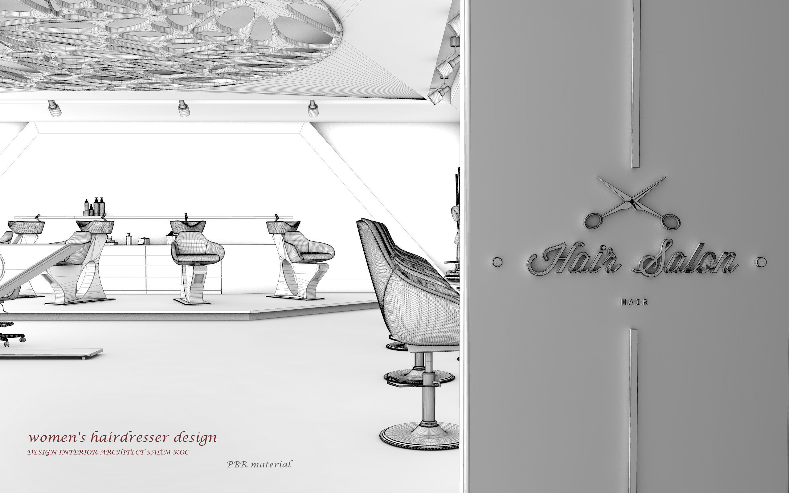 hairdresser salon 3d model 3D model_23