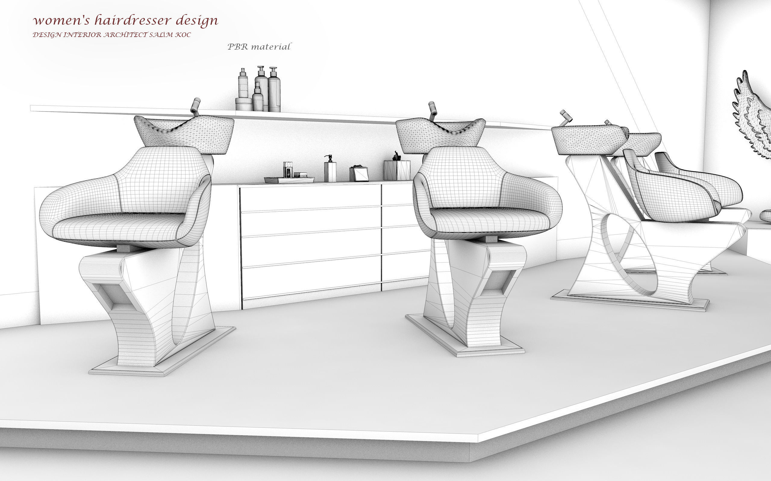 hairdresser salon 3d model 3D model_27