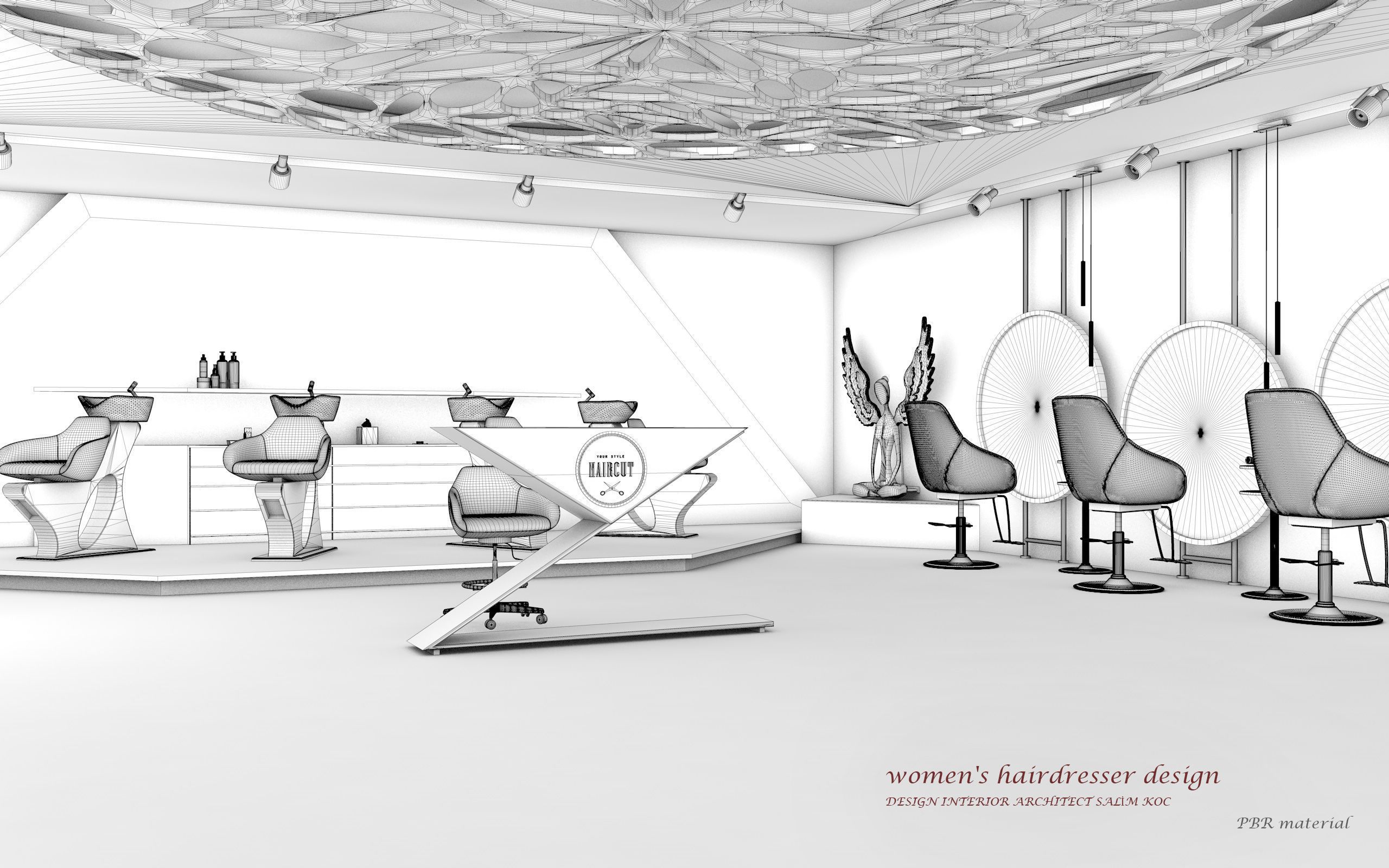 hairdresser salon 3d model 3D model_24