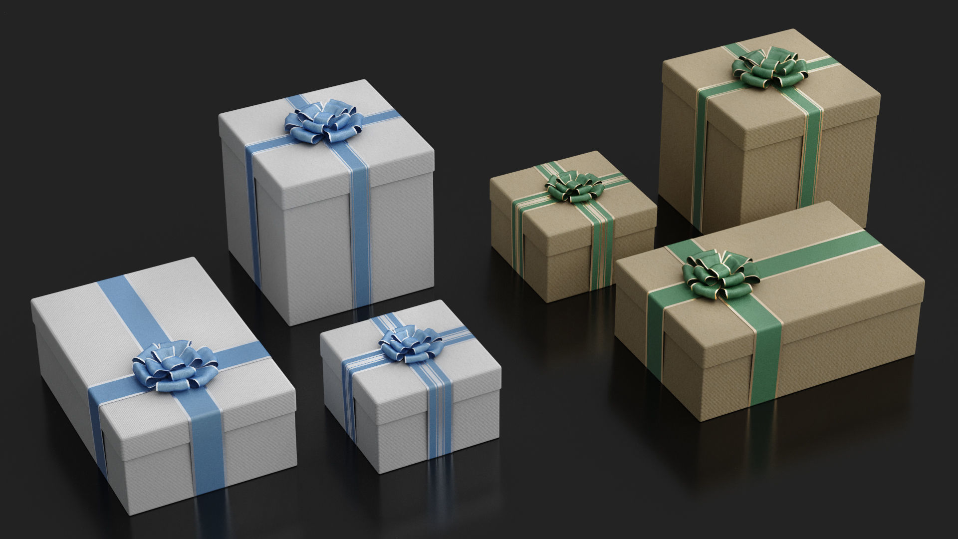 Modern Decorated Christmas trees Pack Collection  _17