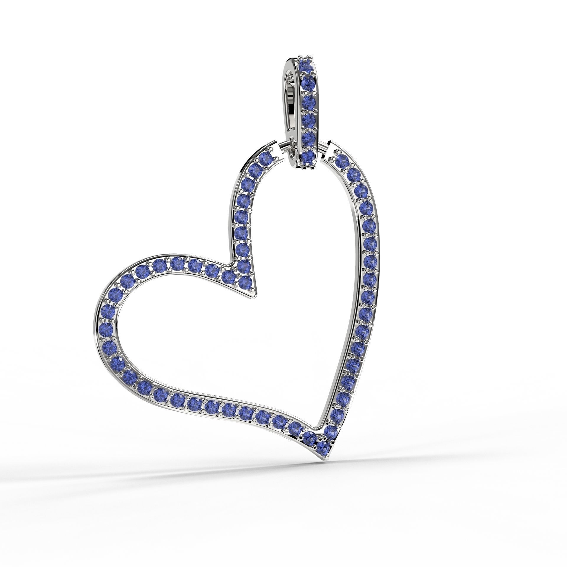 Heart stones Pendant 3D Design 3D print model_2