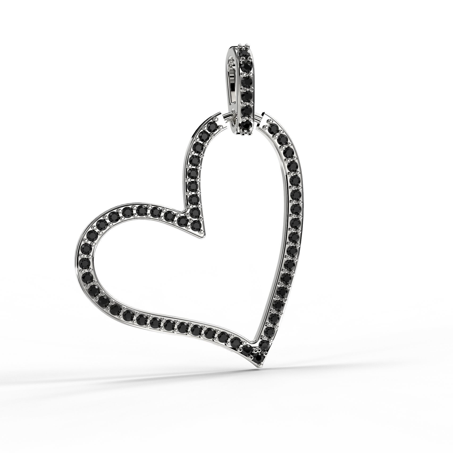 Heart stones Pendant 3D Design 3D print model_1