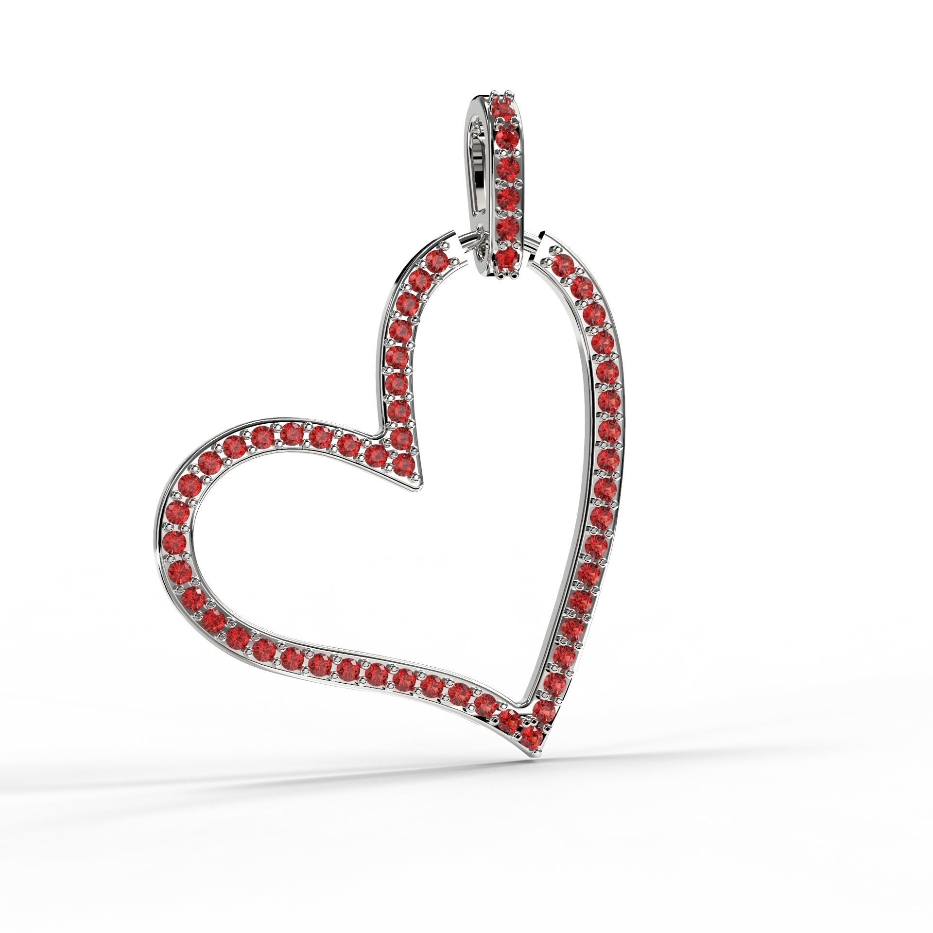 Heart stones Pendant 3D Design 3D print model_4