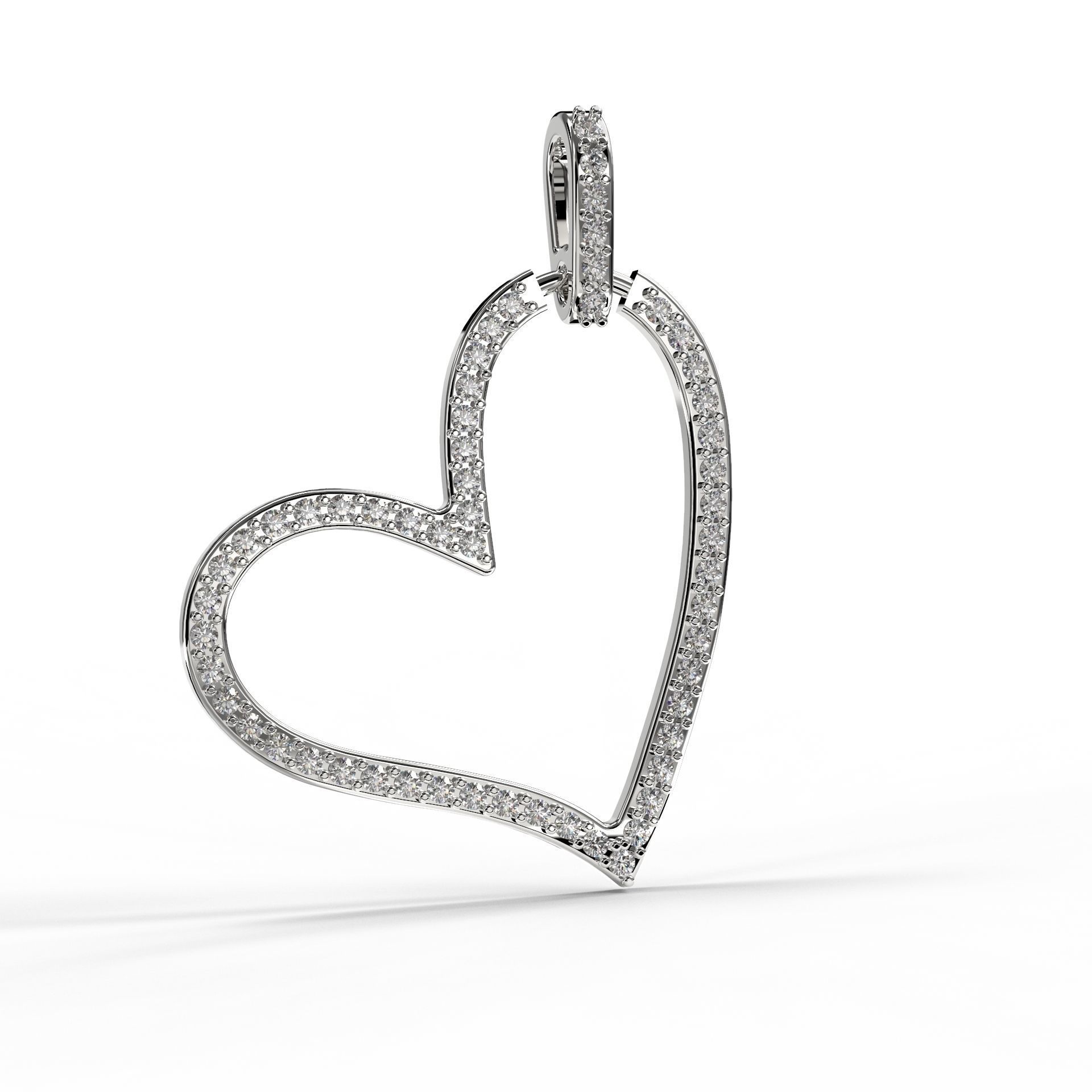 Heart stones Pendant 3D Design 3D print model_5