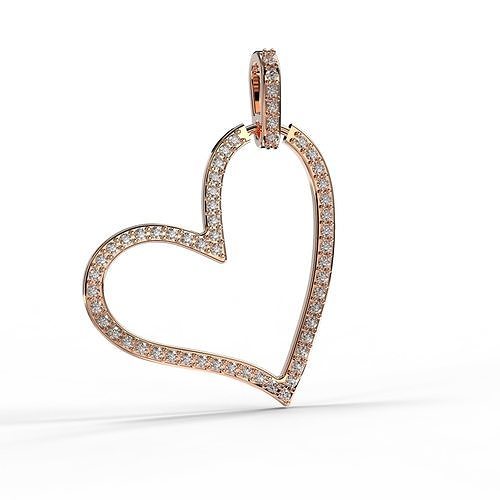 Heart stones Pendant 3D Design 3D print model