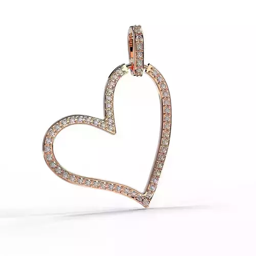 Heart stones Pendant 3D Design 3D print model