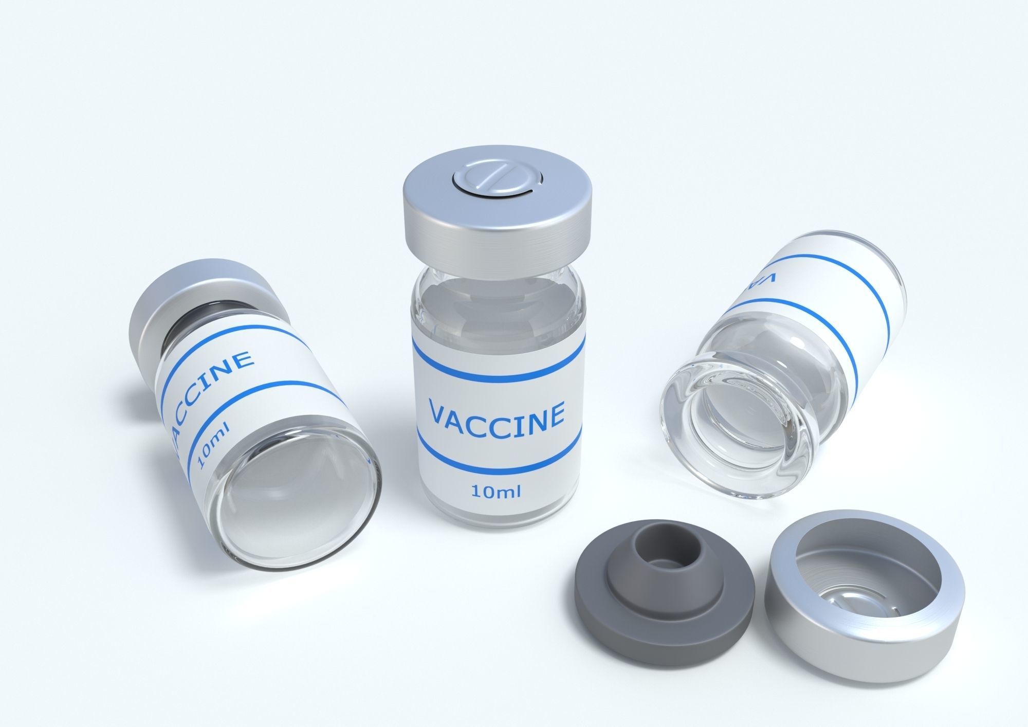 Glass Injection Bottle 3D model_2