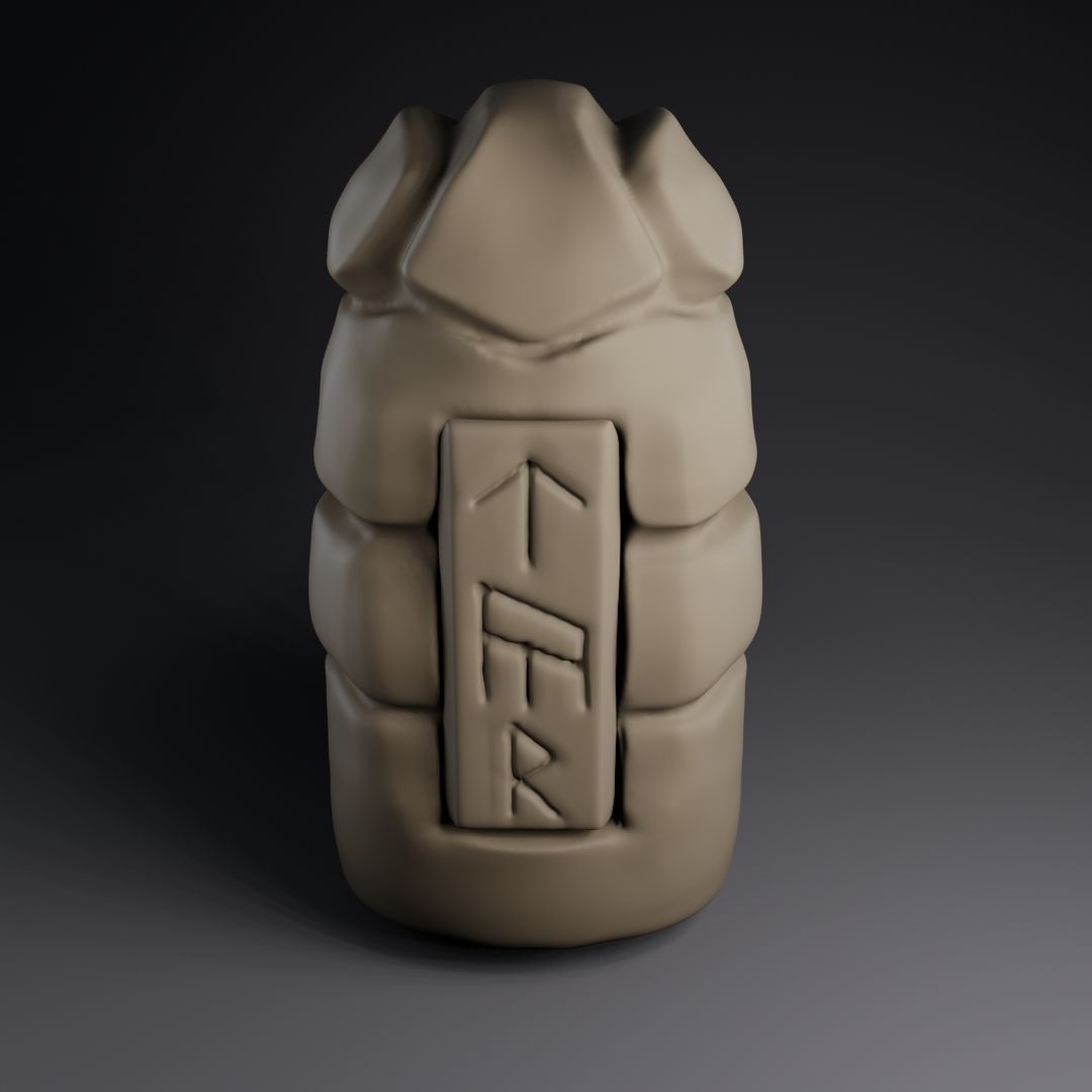 vikingo statue with face 3D print model_9