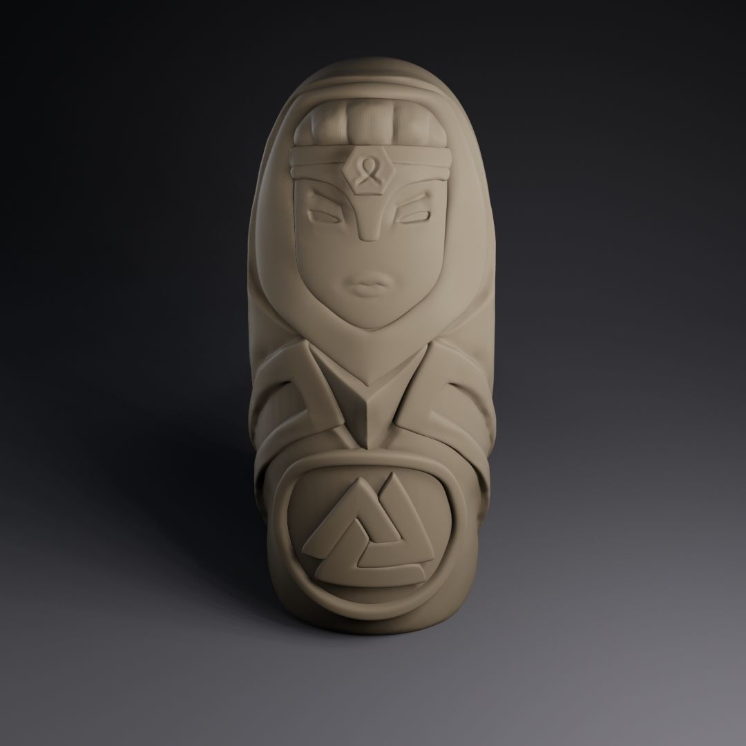 vikingo statue with face 3D print model_2