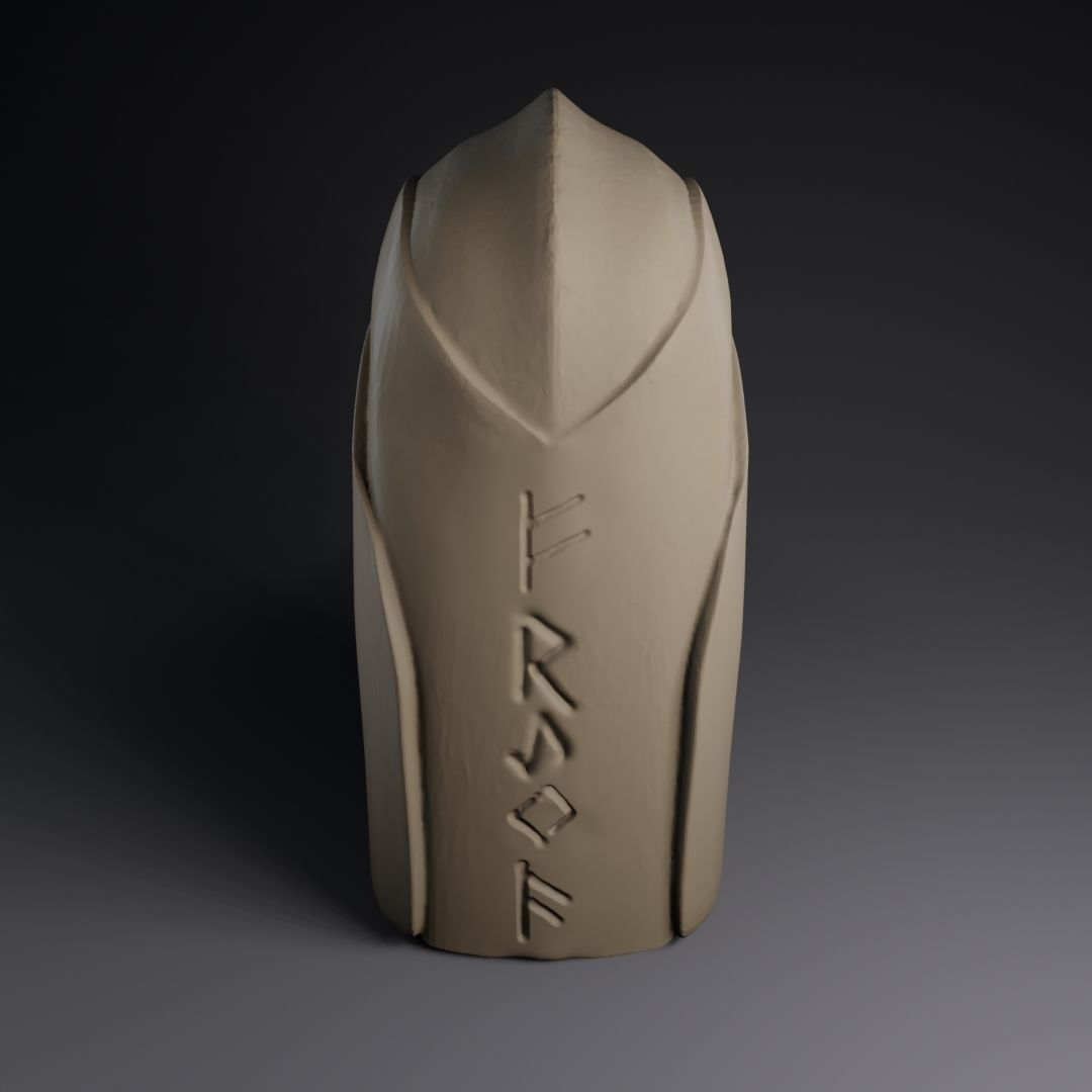 vikingo statue with face 3D print model_1