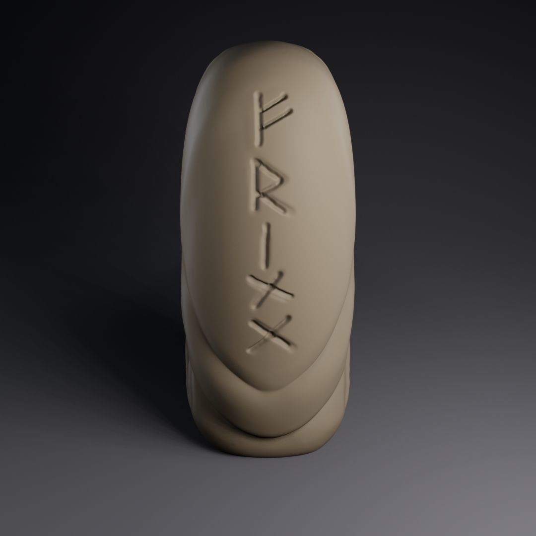 vikingo statue with face 3D print model_3