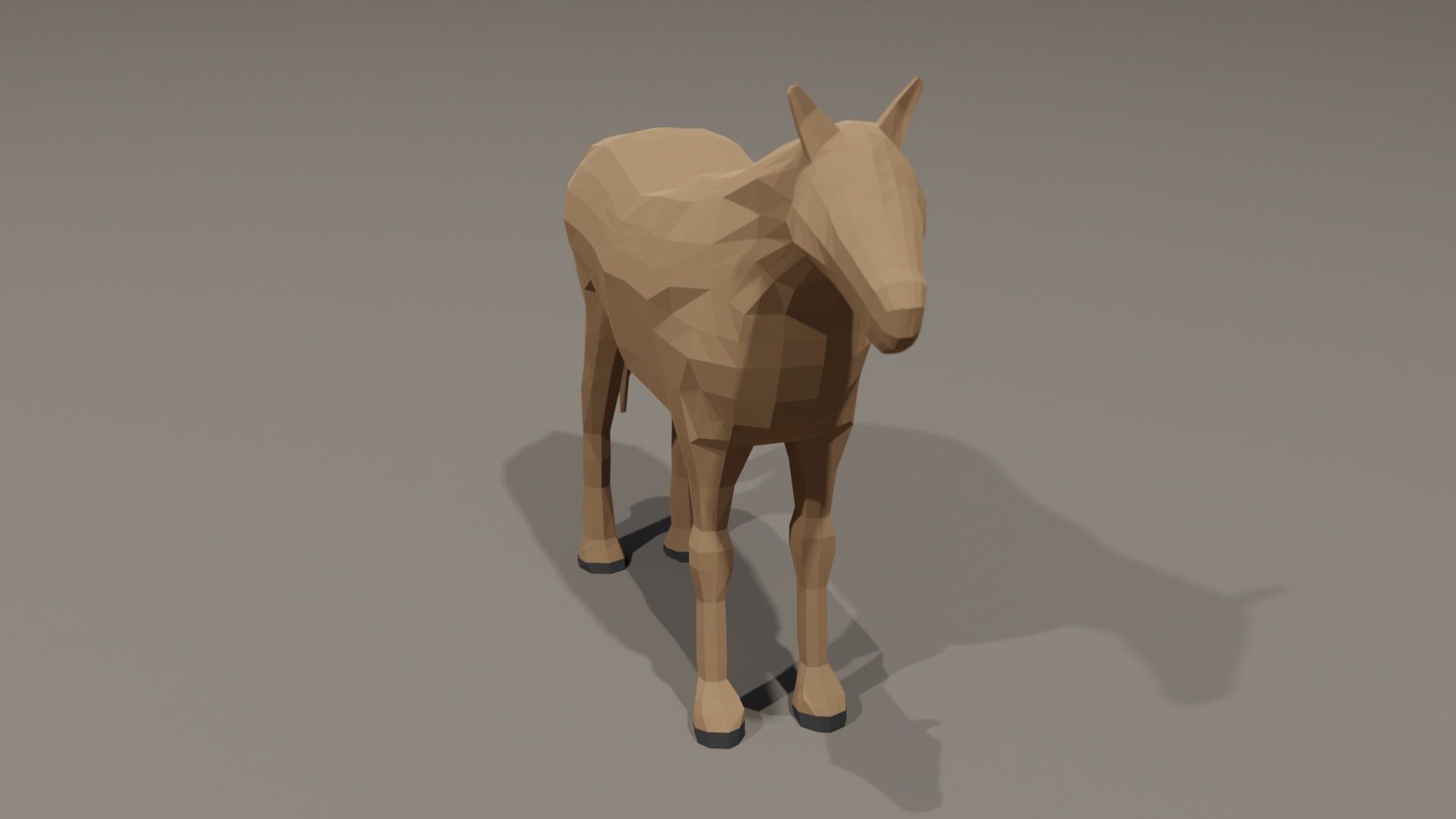 Low poly Horse Low-poly 3D model_1