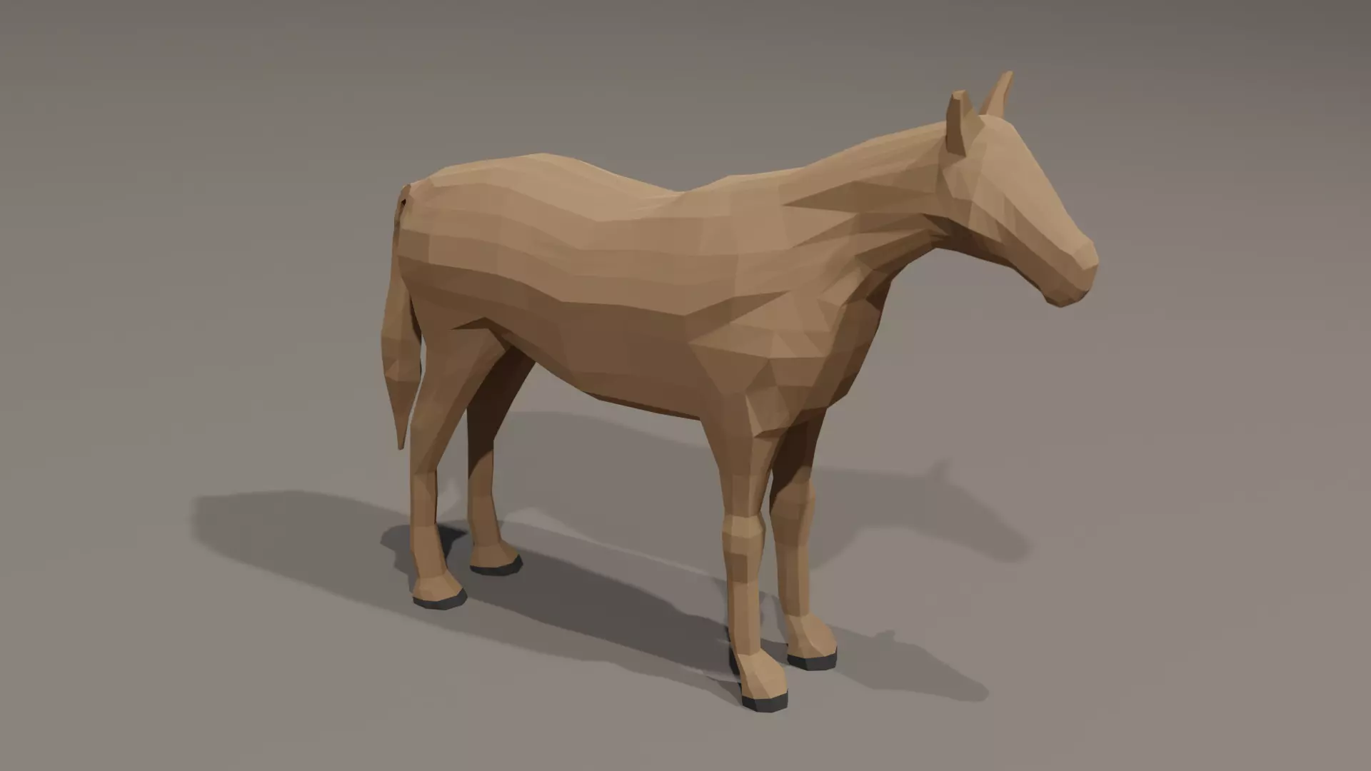 Low poly Horse Low-poly 3D model_0