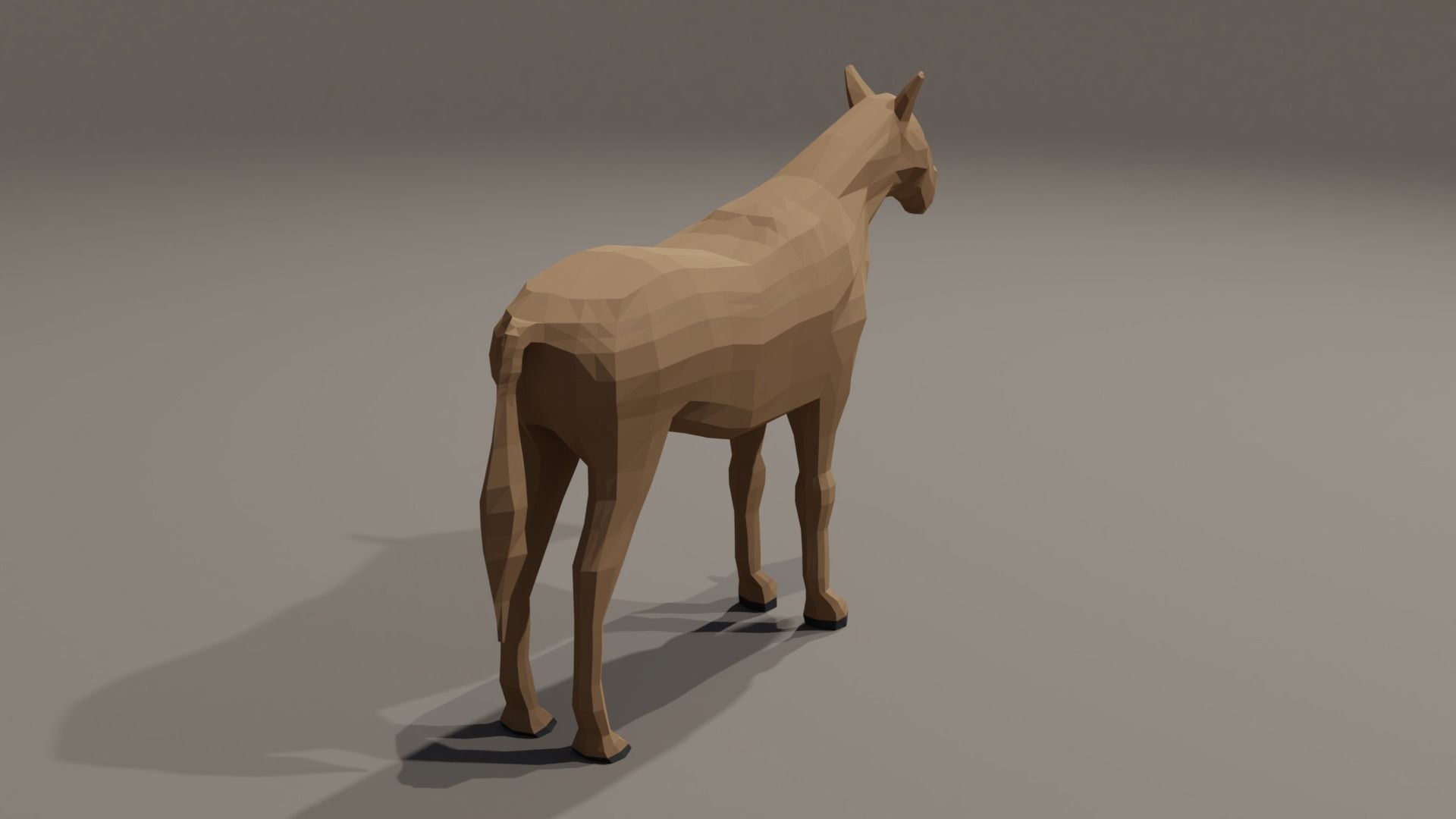 Low poly Horse Low-poly 3D model_3