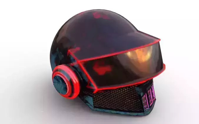 Sci Fi Neon Helmet