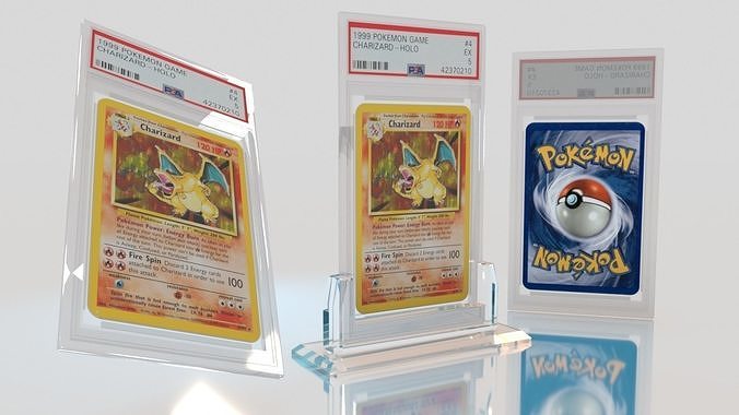 Pokemon Card With Display Stand 3D model