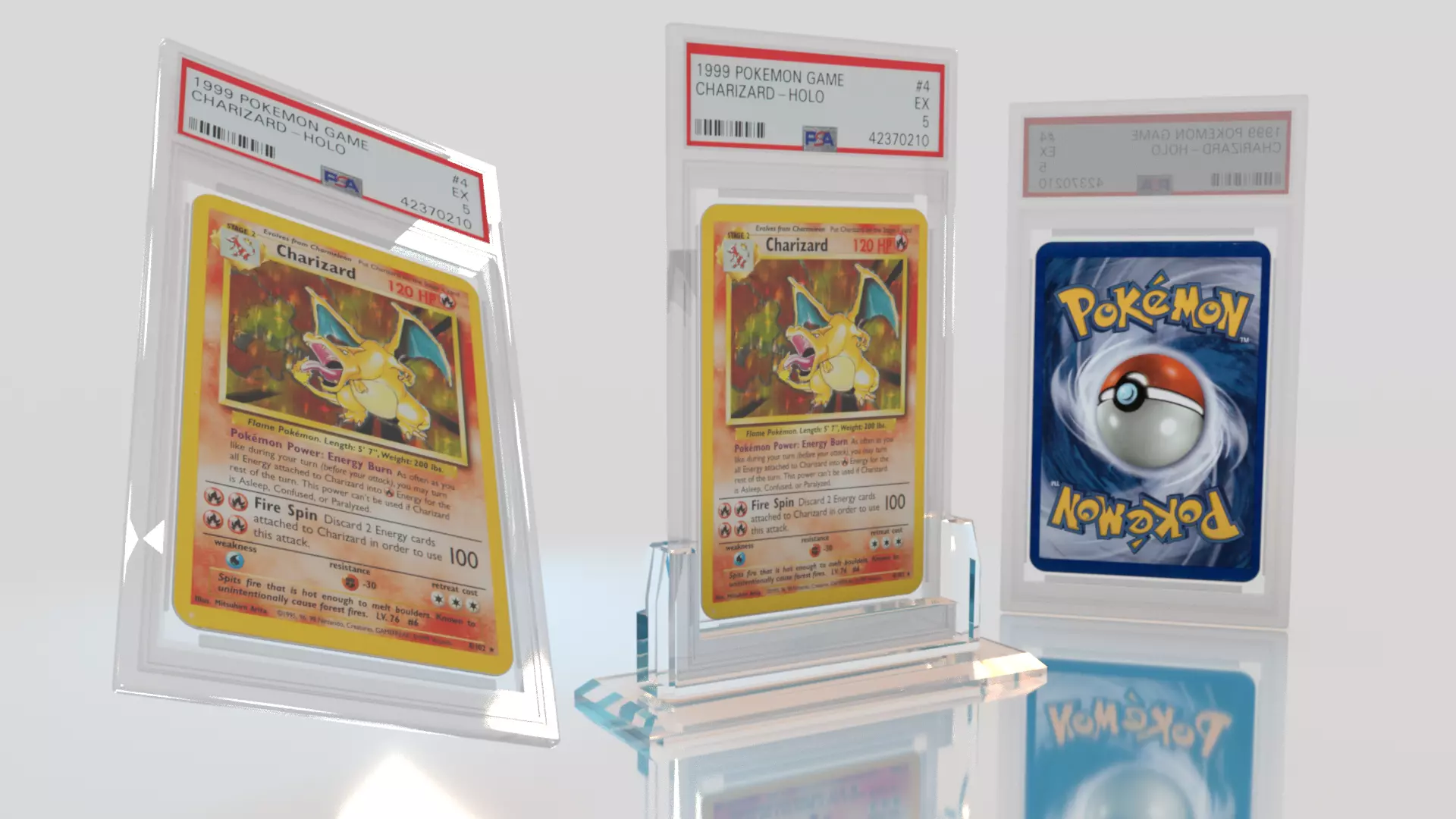 Pokemon Card With Display Stand 3D model_0