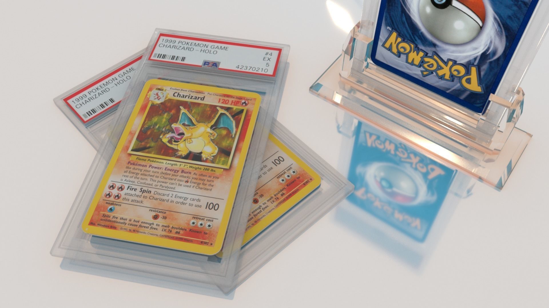 Pokemon Card With Display Stand 3D model_1