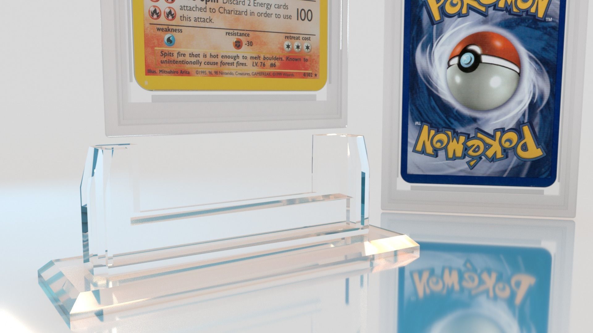 Pokemon Card With Display Stand 3D model_5