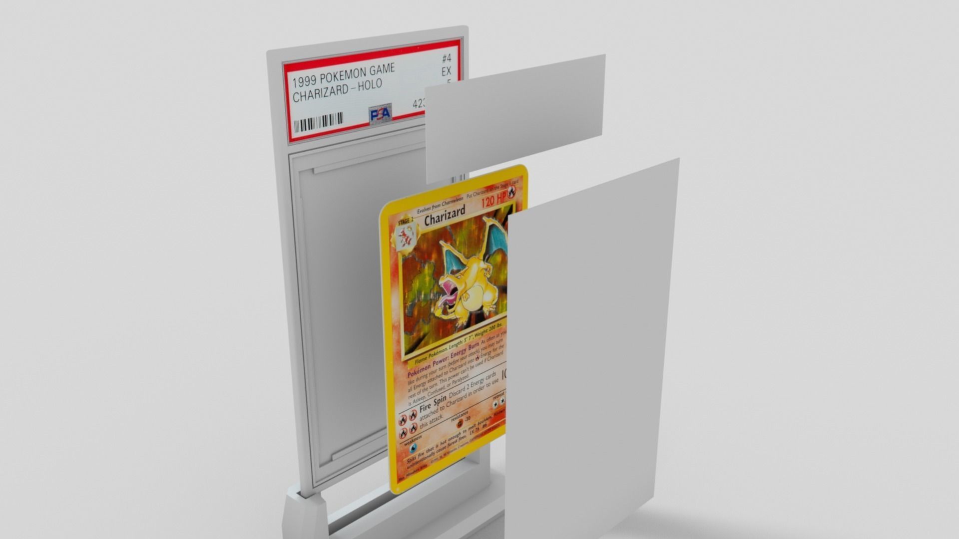 Pokemon Card With Display Stand 3D model_7