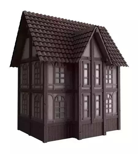 Medieval Townhouse  Low-poly 3D model