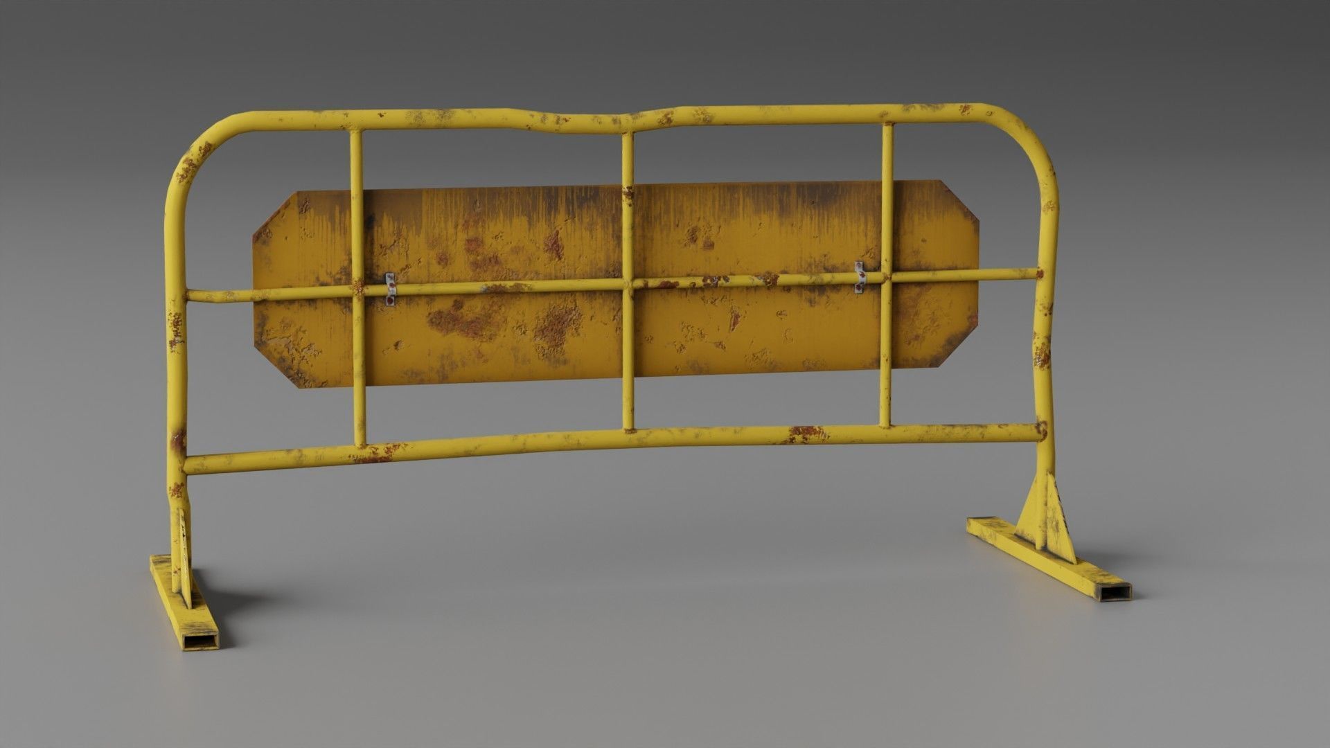 Portable Fence Low-poly 3D model_4