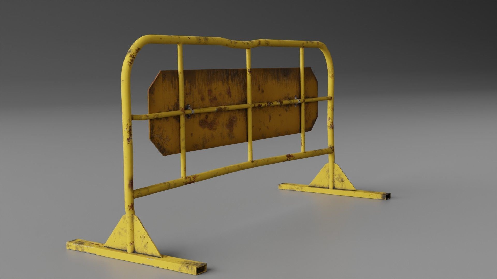 Portable Fence Low-poly 3D model_3