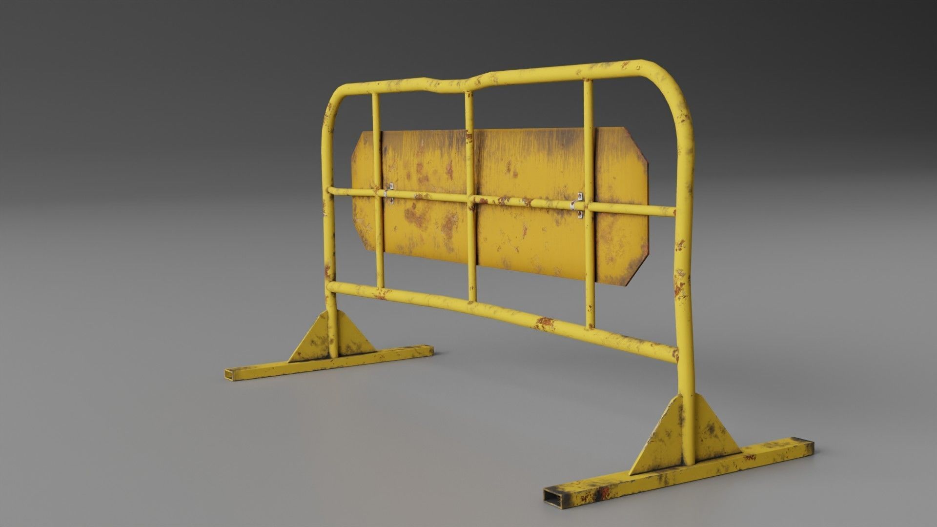 Portable Fence Low-poly 3D model_5