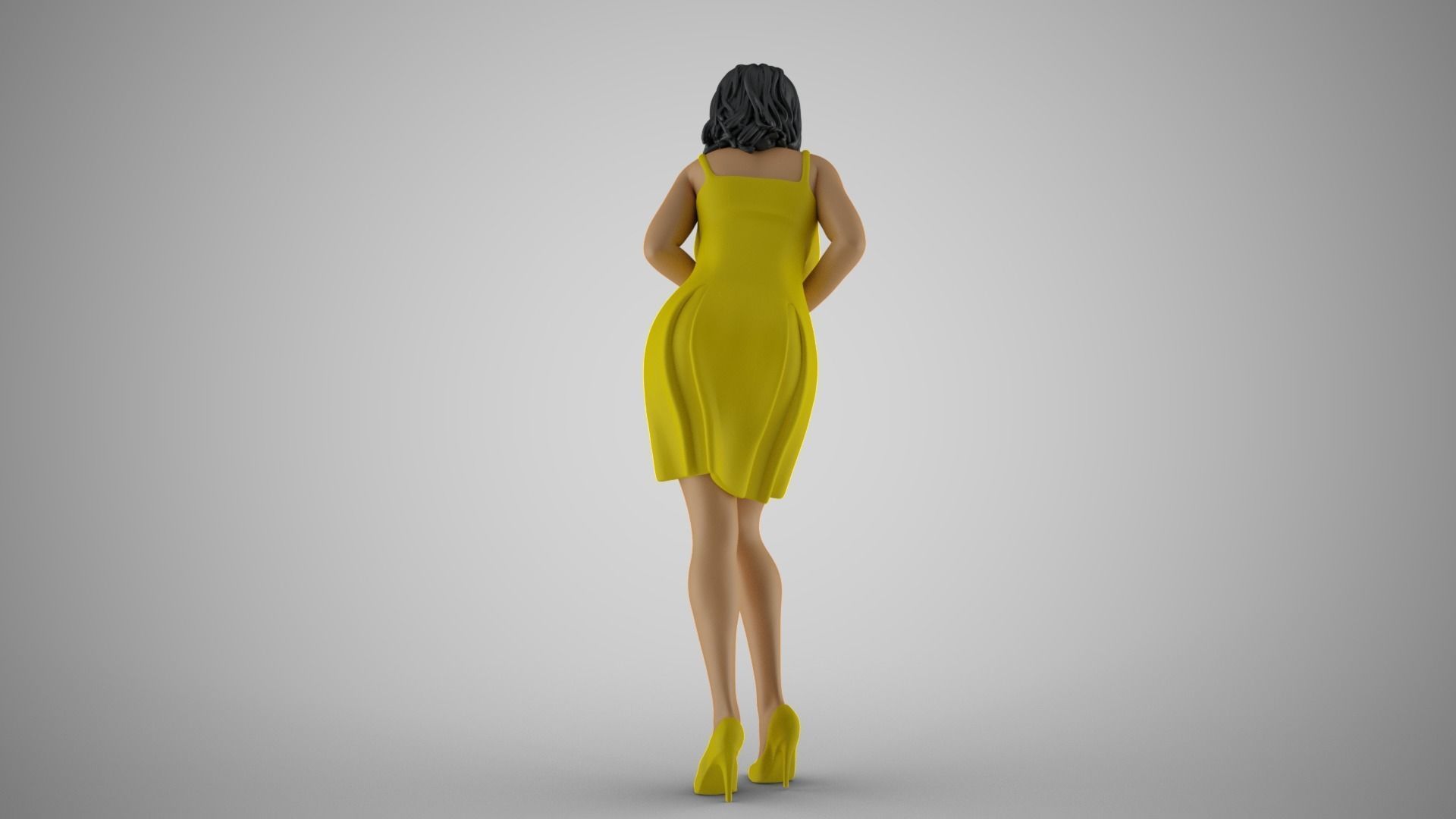 Anxious Girl Waiting 3D print model_8