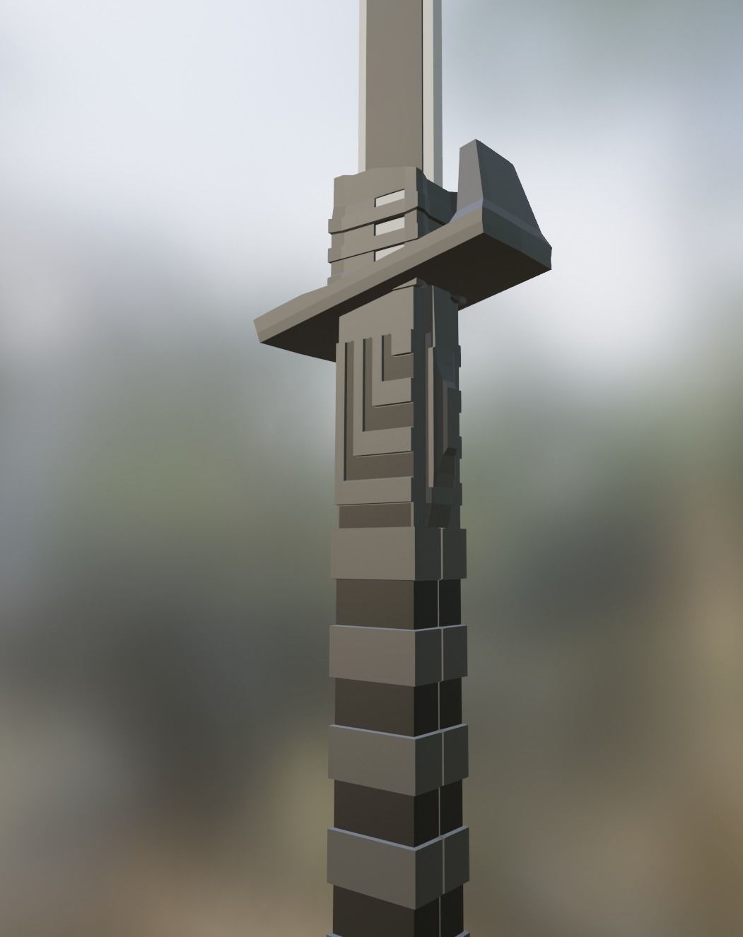 Dark Saber LOW POLY -Star Wars- Low-poly 3D model_3