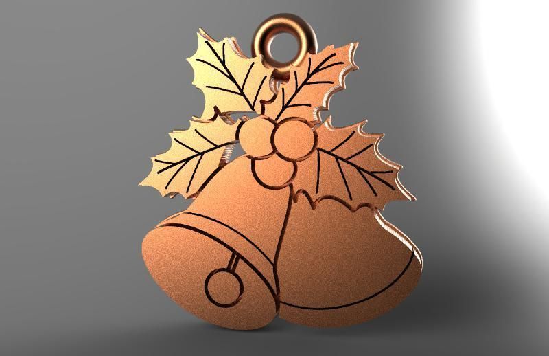 Bells christmas 3D print model_4