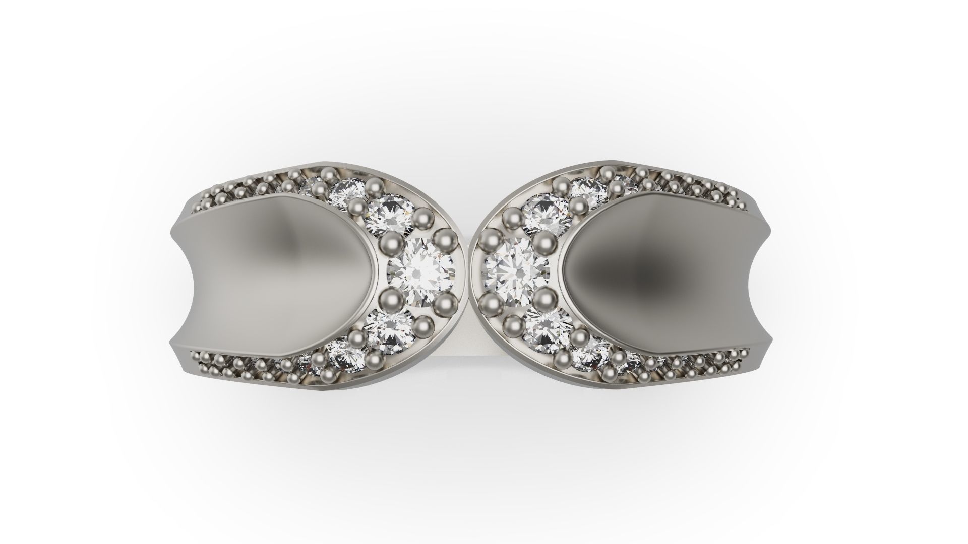 Wedding Band Ring Set 3D Model Collection_5