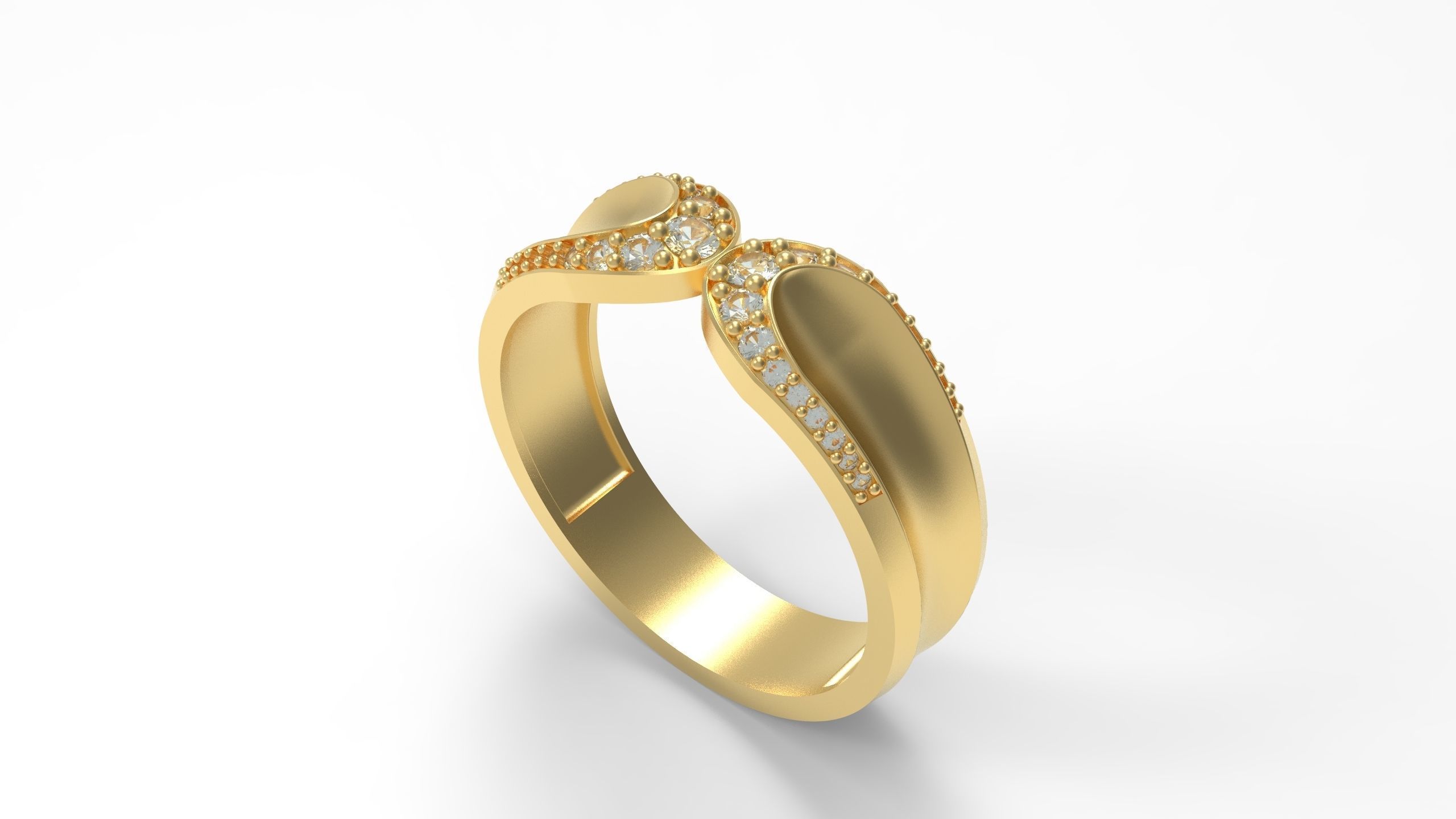 Wedding Band Ring Set 3D Model Collection_9