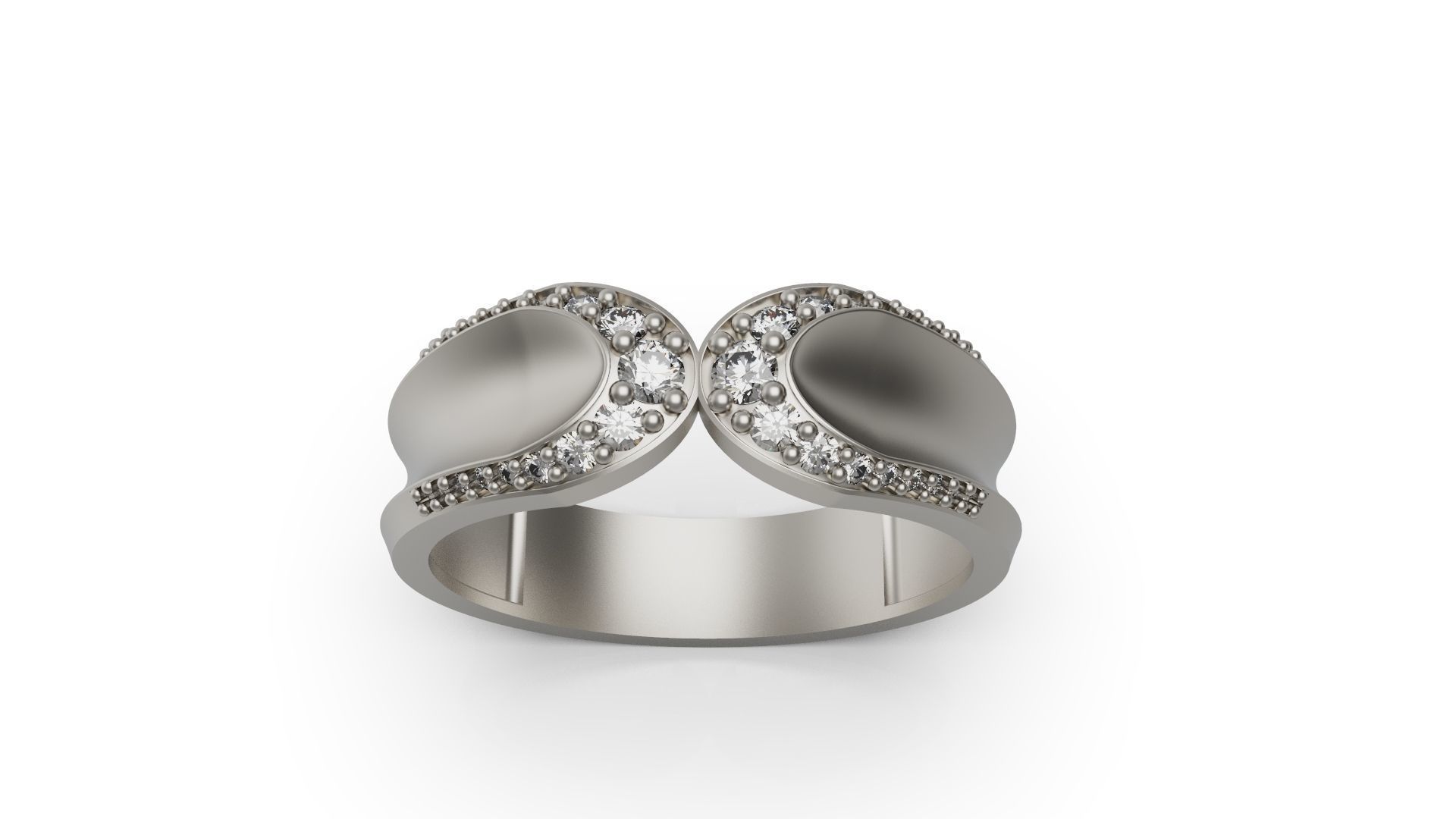 Wedding Band Ring Set 3D Model Collection_6